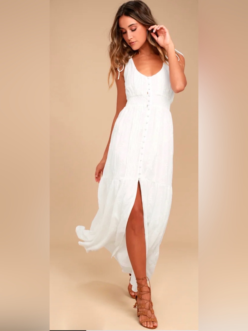 Lulus-Time Well Spent White Embroidered Maxi Dress